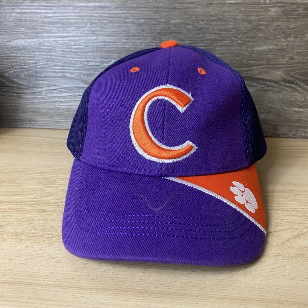 Clemson Tigers Hat Cap Strap Back NCAA Football Paw Mesh Mens College